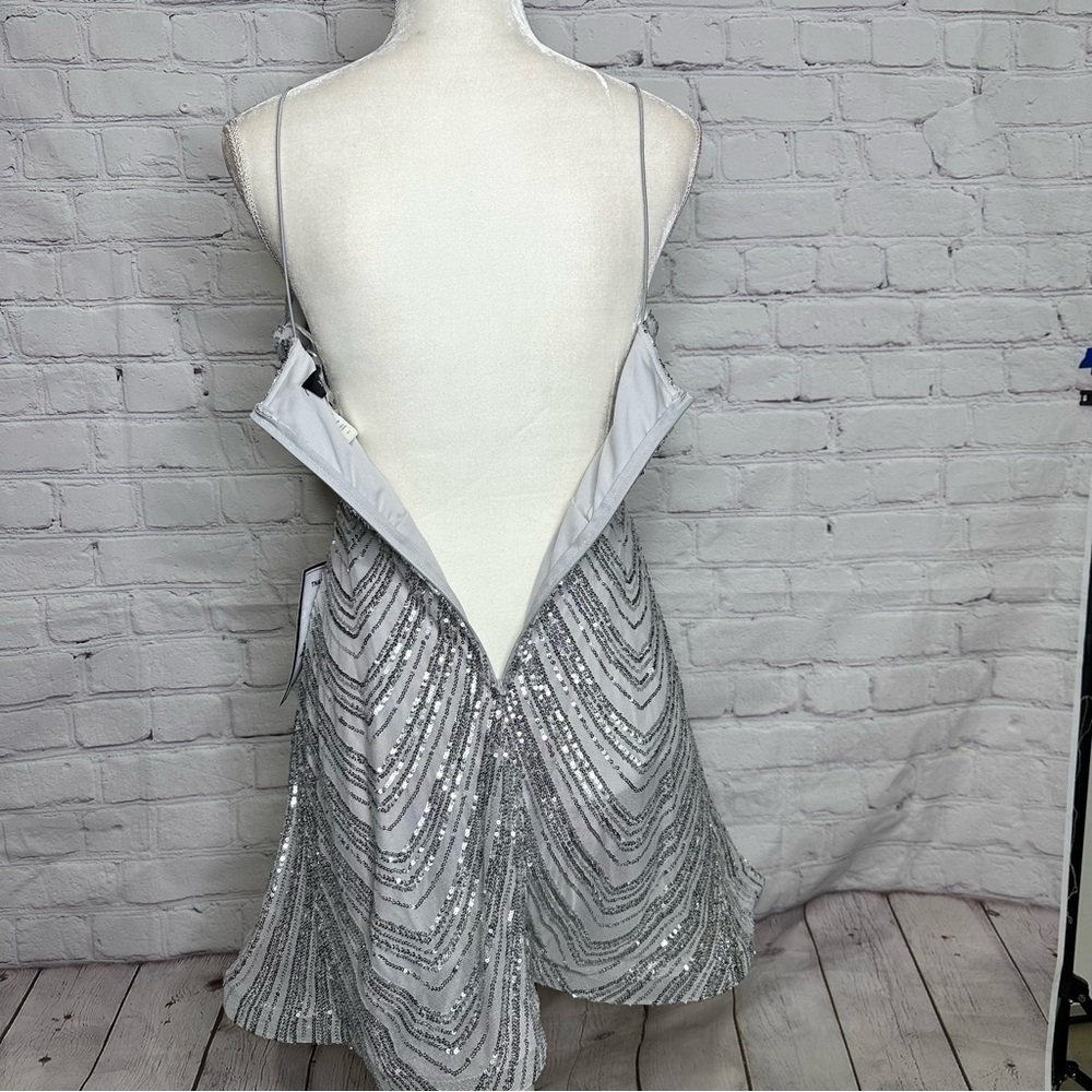 B. Darlin Juniors Sequined Mini Fit & Flare Dress - Picture 10 of 13